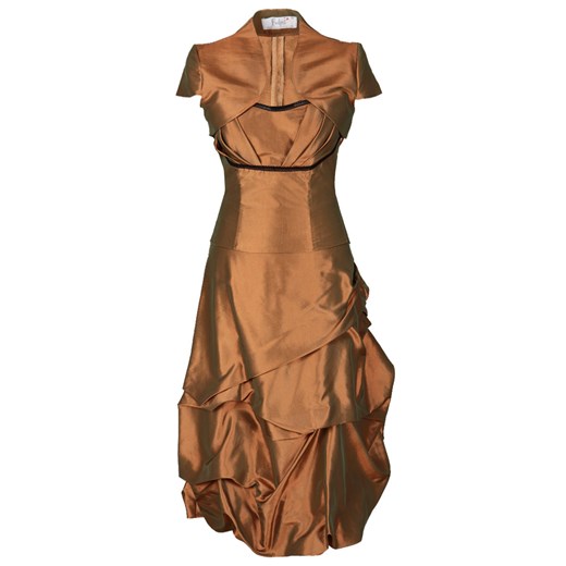 Sukienka FSU134 MIEDZIANO ZIELONY ze sklepu fokus.pl w kategorii Sukienki - zdjęcie 186624596