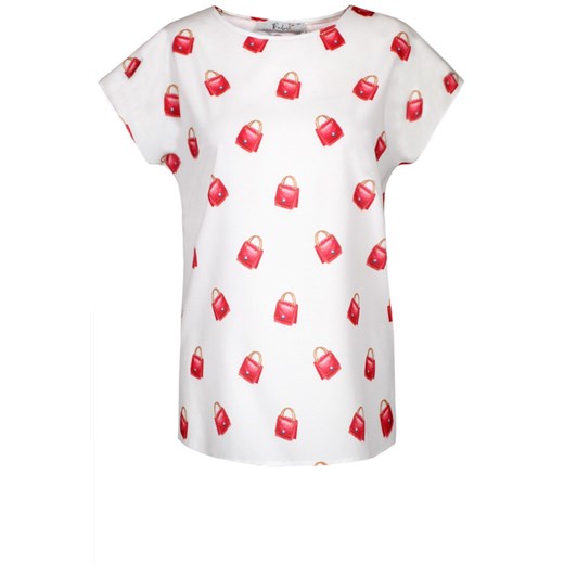 Bluzka FBZ873 EKRI torebka ze sklepu fokus.pl w kategorii Bluzki damskie - zdjęcie 186625617