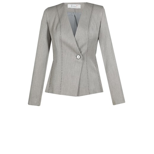Żakiet FZA317 SZARO BEŻOWY ze sklepu fokus.pl w kategorii Marynarki damskie - zdjęcie 186625865