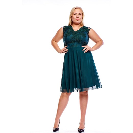 Sukienka FSU935 ZIELONY CIEMNY ze sklepu fokus.pl w kategorii Sukienki - zdjęcie 186626249