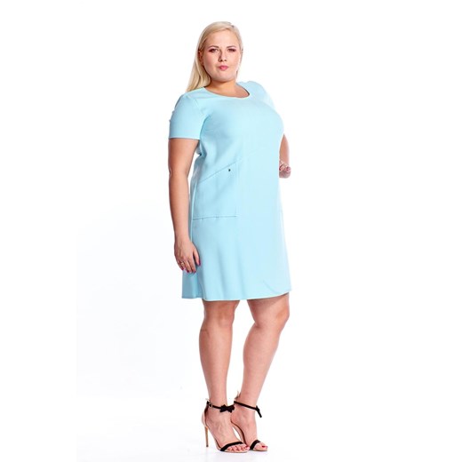 Sukienka FSU669 TURKUSOWY ze sklepu fokus.pl w kategorii Sukienki - zdjęcie 186626368