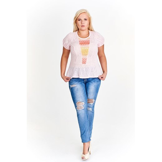 Bluzka FBZ947 RÓŻOWY JASNY ze sklepu fokus.pl w kategorii Bluzki damskie - zdjęcie 186626708