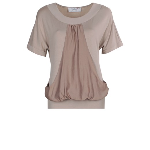 Bluzka FBZ398 BEŻOWY CIEMNY ze sklepu fokus.pl w kategorii Bluzki damskie - zdjęcie 186626737