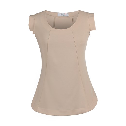 Bluzka FBZ394 BEŻOWY ze sklepu fokus.pl w kategorii Bluzki damskie - zdjęcie 186626888