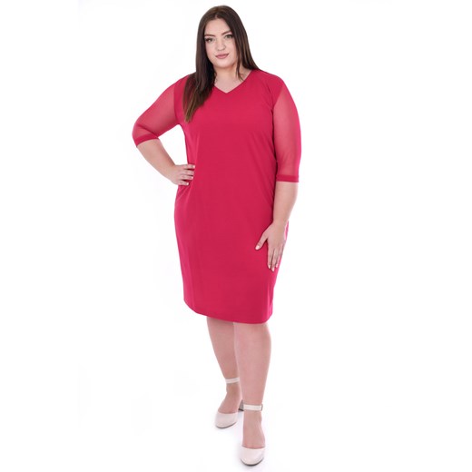 Sukienka FSU1075 MALINOWY ze sklepu fokus.pl w kategorii Sukienki - zdjęcie 186626945