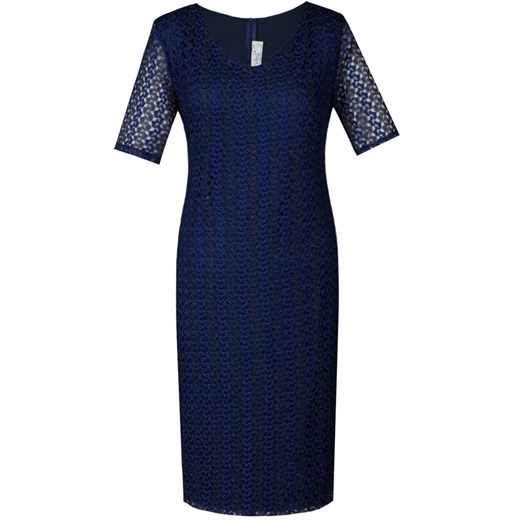 Sukienka FSU776 GRANATOWY złota nić ze sklepu fokus.pl w kategorii Sukienki - zdjęcie 186627147