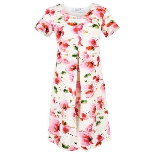 Sukienka FSU685 EKRI + AMARANTOWY JASNY ze sklepu fokus.pl w kategorii Sukienki - zdjęcie 186627156