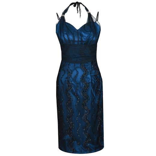 Sukienka FSU169 CZARNY + CHABROWY ze sklepu fokus.pl w kategorii Sukienki - zdjęcie 186627349