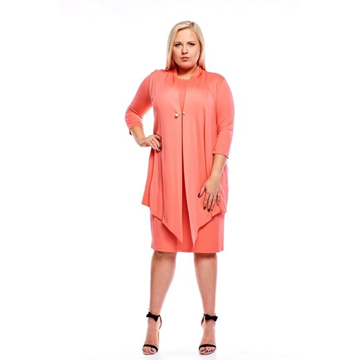 Sukienka FSU1010 ŁOSOSIOWY ze sklepu fokus.pl w kategorii Sukienki - zdjęcie 186627427