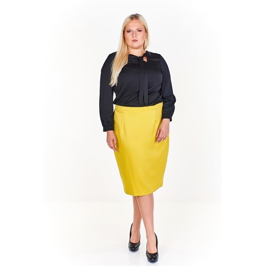 Spódnica FSP641 ŻÓŁTY CIEMNY- jesień/zima ze sklepu fokus.pl w kategorii Spódnice - zdjęcie 186627627