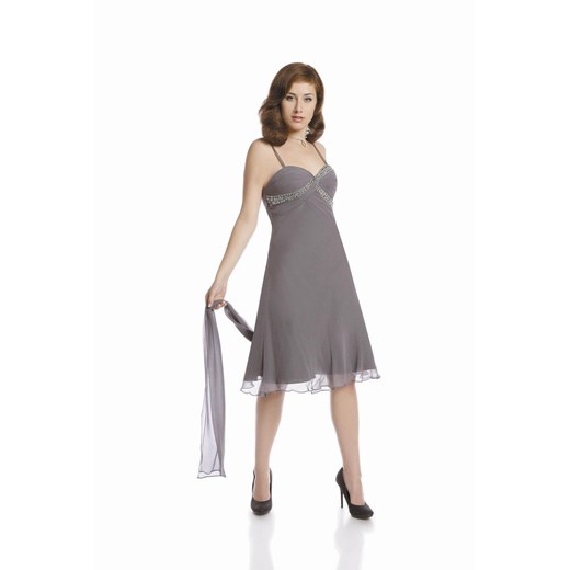 Suknia FSU705 SZARY JAS. ze sklepu fokus.pl w kategorii Sukienki - zdjęcie 186627677