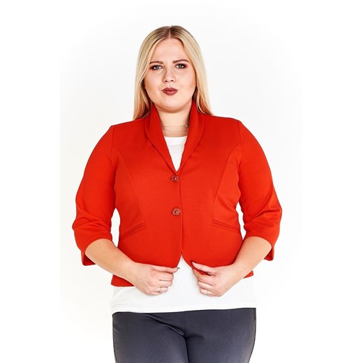 Żakiet FZA772 CZERWONY ze sklepu fokus.pl w kategorii Marynarki damskie - zdjęcie 186628045