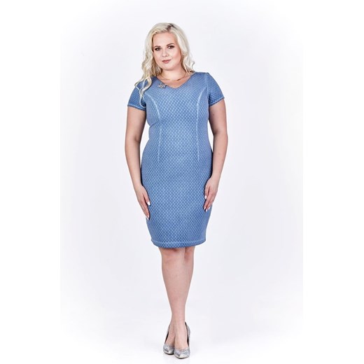 Sukienka FSU684 JEANSOWY jeans ze sklepu fokus.pl w kategorii Sukienki - zdjęcie 186628126