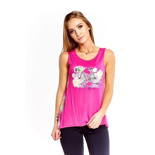 Bluzka FBZ610 AMARANTOWY ŚREDNI ze sklepu fokus.pl w kategorii Bluzki damskie - zdjęcie 186628599