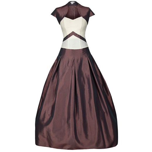 Sukienka FSU083 ŚLIWKOWY + EKRI ze sklepu fokus.pl w kategorii Sukienki - zdjęcie 186628865