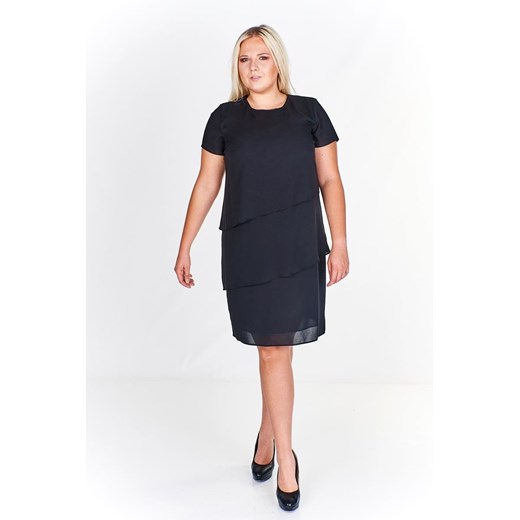 Sukienka FSU1115 CZARNY gładki ze sklepu fokus.pl w kategorii Sukienki - zdjęcie 186629026