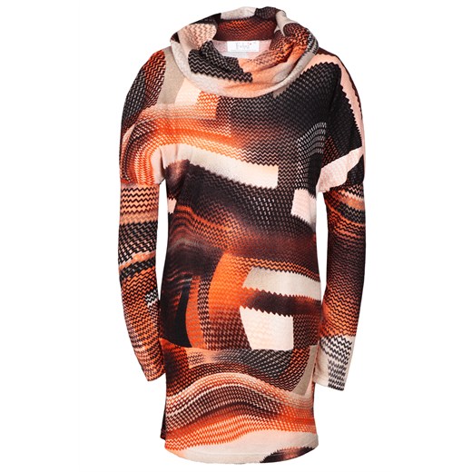 Tunika FTU429 CZERWONY CZARNY ze sklepu fokus.pl w kategorii Bluzki damskie - zdjęcie 186629107