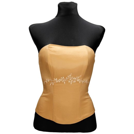 Gorset FGR042 CAPPUCCINO  tafta ze sklepu fokus.pl w kategorii Bluzki damskie - zdjęcie 186629325