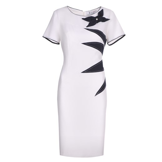 Sukienka FSU258 EKRI GRANATOWY ze sklepu fokus.pl w kategorii Sukienki - zdjęcie 186629425