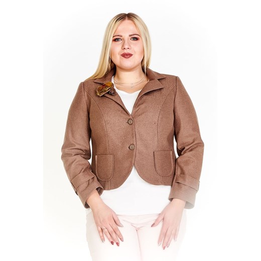 Żakiet FZA647 STARE ZŁOTO ze sklepu fokus.pl w kategorii Marynarki damskie - zdjęcie 186629536