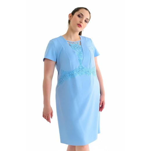 Sukienka FSU1045 BŁĘKITNY CIEMNY ze sklepu fokus.pl w kategorii Sukienki - zdjęcie 186629809