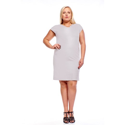 Sukienka FSU992 SZARY JASNY ze sklepu fokus.pl w kategorii Sukienki - zdjęcie 186630086