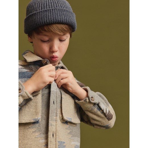 Reserved - Wełniana czapka - granatowy Reserved 5-9 lat promocyjna cena Reserved