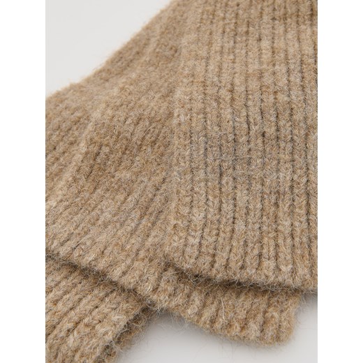 Reserved - Szalik z domieszką wełny - beżowy Reserved ONE SIZE Reserved