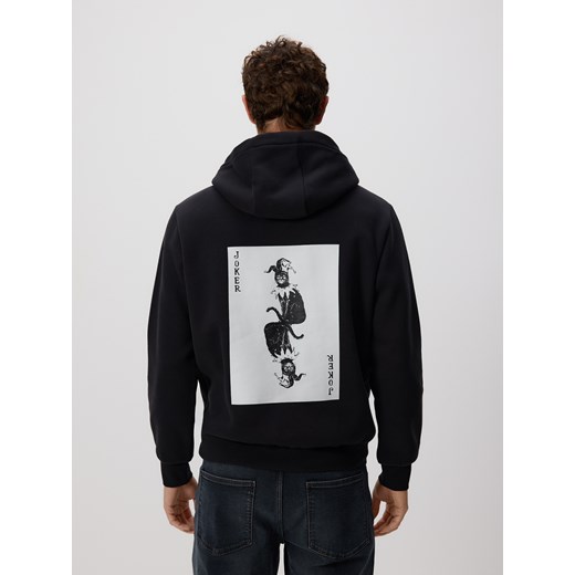 Reserved - Bluza z nadrukiem na plecach - czarny ze sklepu Reserved w kategorii Bluzy męskie - zdjęcie 186630659
