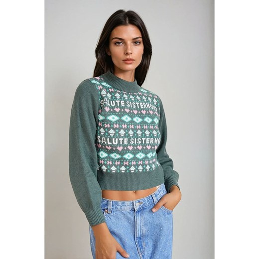 Monki Sweter w kolorze morskim ze sklepu Limango Polska w kategorii Swetry damskie - zdjęcie 186633526