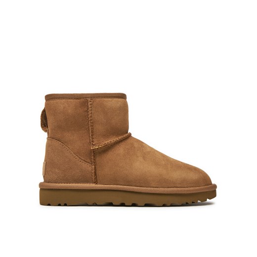 Śniegowce Ugg W Classic Mini II 1016222 Brązowy ze sklepu eobuwie.pl w kategorii Śniegowce damskie - zdjęcie 186633607