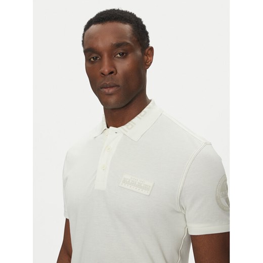 Napapijri Polo E-Amundsen NP0A4IN9 Écru Regular Fit ze sklepu MODIVO w kategorii T-shirty męskie - zdjęcie 186633916