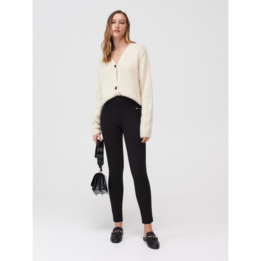 Mohito - Legginsy z zamkami - czarny Mohito 34 wyprzedaż Mohito