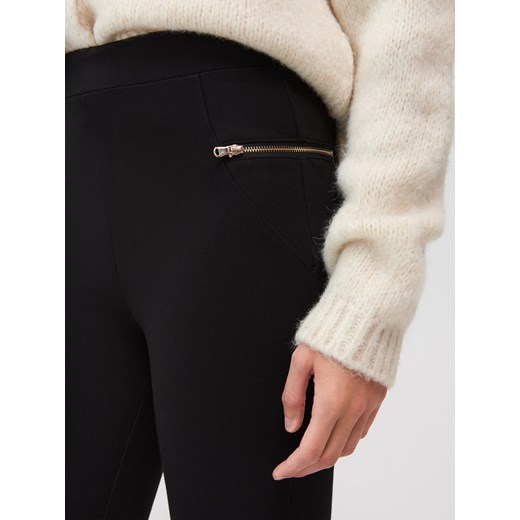 Mohito - Legginsy z zamkami - czarny Mohito 42 wyprzedaż Mohito