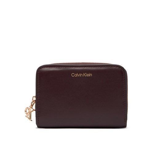 Portfel Calvin Klein Ck Medium Flap Zip Around LV04F1075G Brązowy ze sklepu eobuwie.pl w kategorii Portfele damskie - zdjęcie 186635707