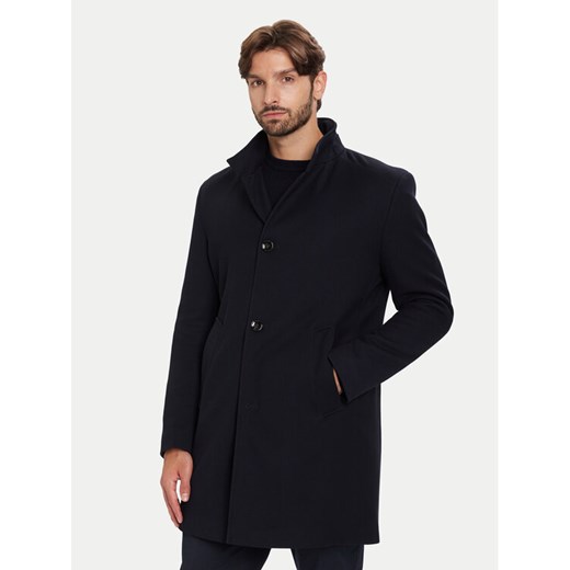 Bugatti Płaszcz przejściowy 821429-84220 Granatowy Regular Fit ze sklepu MODIVO w kategorii Płaszcze męskie - zdjęcie 186636685