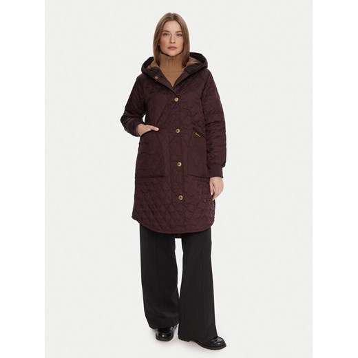 Barbour Płaszcz przejściowy LQU1838RE96 Bordowy Regular Fit ze sklepu MODIVO w kategorii Płaszcze damskie - zdjęcie 186636686