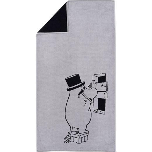 Moomin Ręcznik prysznicowy &quot;Moominpappa&quot; w kolorze czarno-szarym - 140 x 70 cm ze sklepu Limango Polska w kategorii Ręczniki - zdjęcie 186638208