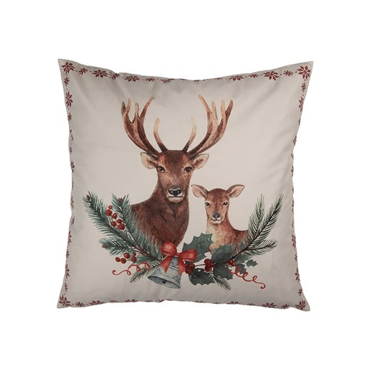 Clayre &amp; Eef Poszewka w kolorze beżowo-brązowym na poduszkę - 45 x 45 cm ze sklepu Limango Polska w kategorii Poduszki dekoracyjne - zdjęcie 186638637
