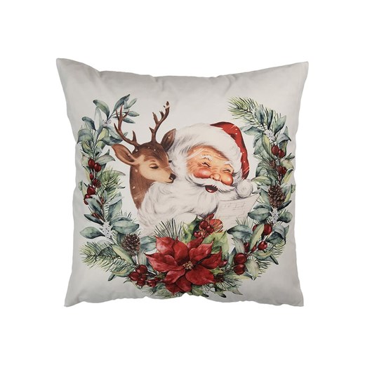 Clayre &amp; Eef Poszewka w kolorze biało-czerwonym na poduszkę - 45 x 45 cm ze sklepu Limango Polska w kategorii Poduszki dekoracyjne - zdjęcie 186638639
