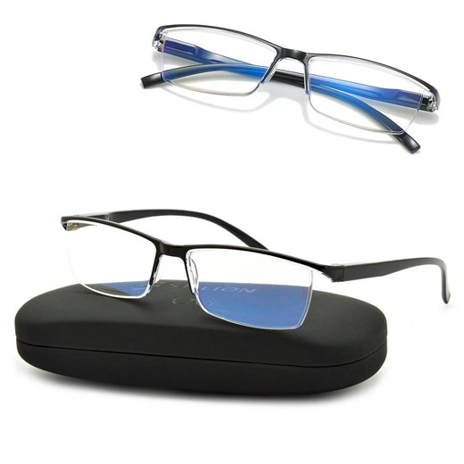 Korekcyjne okulary PLUSY moc: +2.75 z filtrem BLUE LIGHT do komputera i czytania ST313 ze sklepu Stylion w kategorii Okulary korekcyjne męskie - zdjęcie 186640267