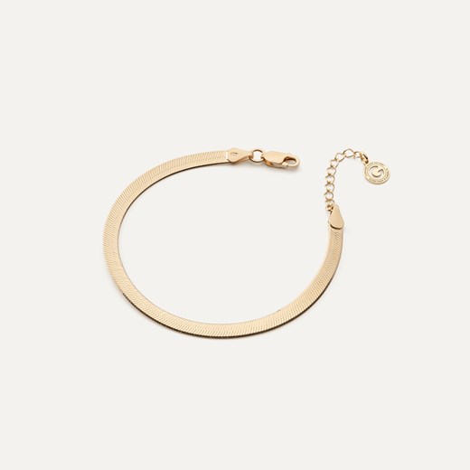 Bransoletka płaska taśma - XENIA x GIORRE, srebro 925 w złotym pokryciu ze sklepu GIORRE w kategorii Bransoletki - zdjęcie 186640295