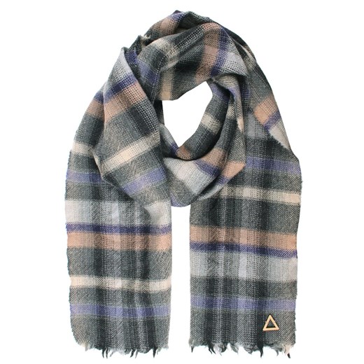 Wełniany Szalik Męski - V. Fraas - Popielata Kratka, Fioletowy Akcent SZAWLN1368 - id: 24189 - marki V. Fraas - 186640477 Wełniany Szalik Męski - V. Fraas - Popielata Kratka, Fioletowy Akcent SZAWLN1368 ze sklepu JegoSzafa.pl w kategorii Szaliki męskie - zdjęcie 186640477
