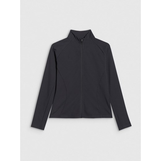 Damska bluza treningowa 4F 4FRAW25TFSWF0808 - czarna ze sklepu Sportstylestory.com w kategorii Bluzy damskie - zdjęcie 186641117