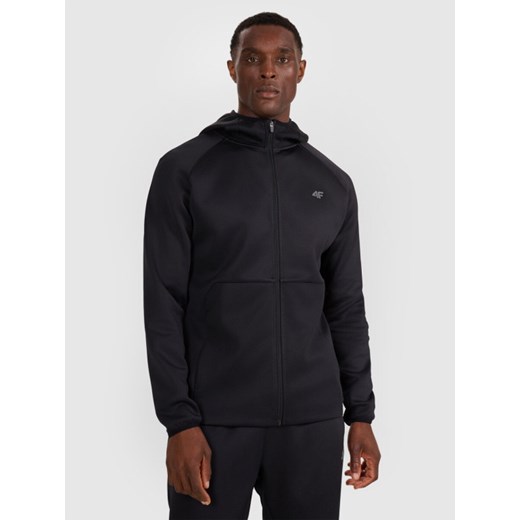 Męska bluza treningowa 4F 4FWAW25TFSWM560 - czarna ze sklepu Sportstylestory.com w kategorii Bluzy męskie - zdjęcie 186641127