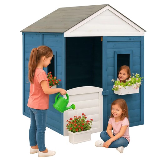 Niebieski ogrodowy domek dla dzieci D9-S08 ze sklepu Edinos.pl w kategorii Meble ogrodowe - zdjęcie 186641208