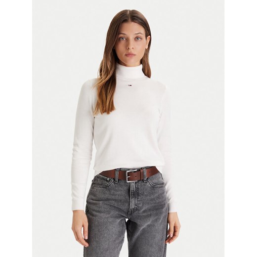 Tommy Jeans Golf Essential DW0DW21672 Écru Regular Fit ze sklepu MODIVO w kategorii Swetry damskie - zdjęcie 186642269