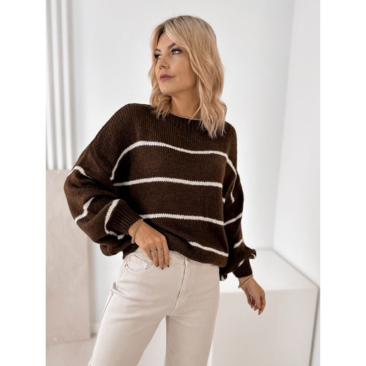 sweter ashbury brązowy one size ONE SIZE UBRA