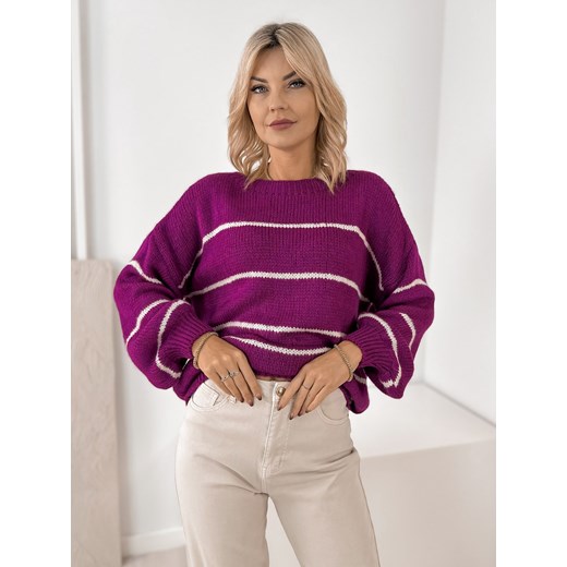 sweter ashbury fuksja one size ze sklepu UBRA w kategorii Swetry damskie - zdjęcie 186643098
