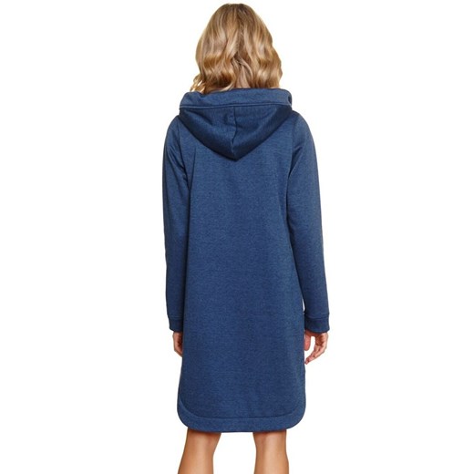 Doctor Nap granatowy szlafrok damski SMZ.7228.INDIGO_MELA, Kolor granatowy, Rozmiar L, Doctor Nap ze sklepu Intymna w kategorii Szlafroki damskie - zdjęcie 186643247